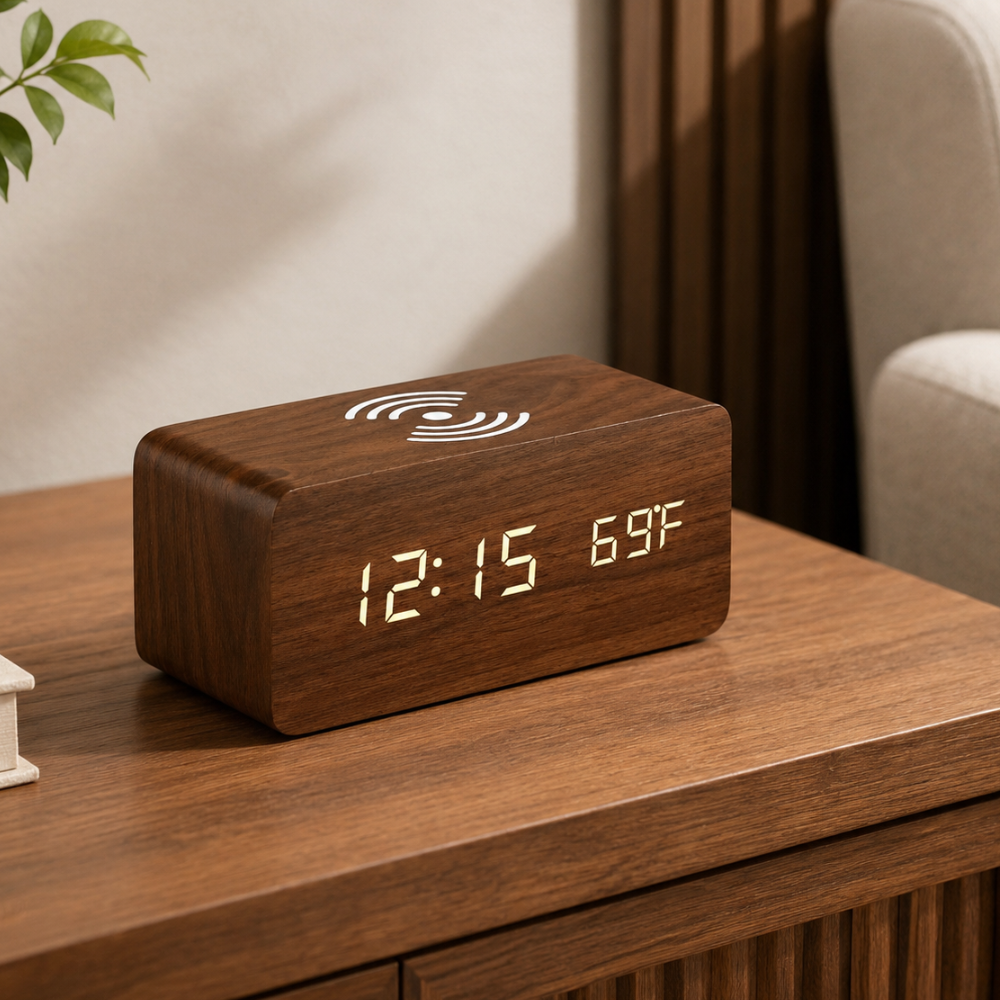 Haven Wireless Charging Alarm Clock