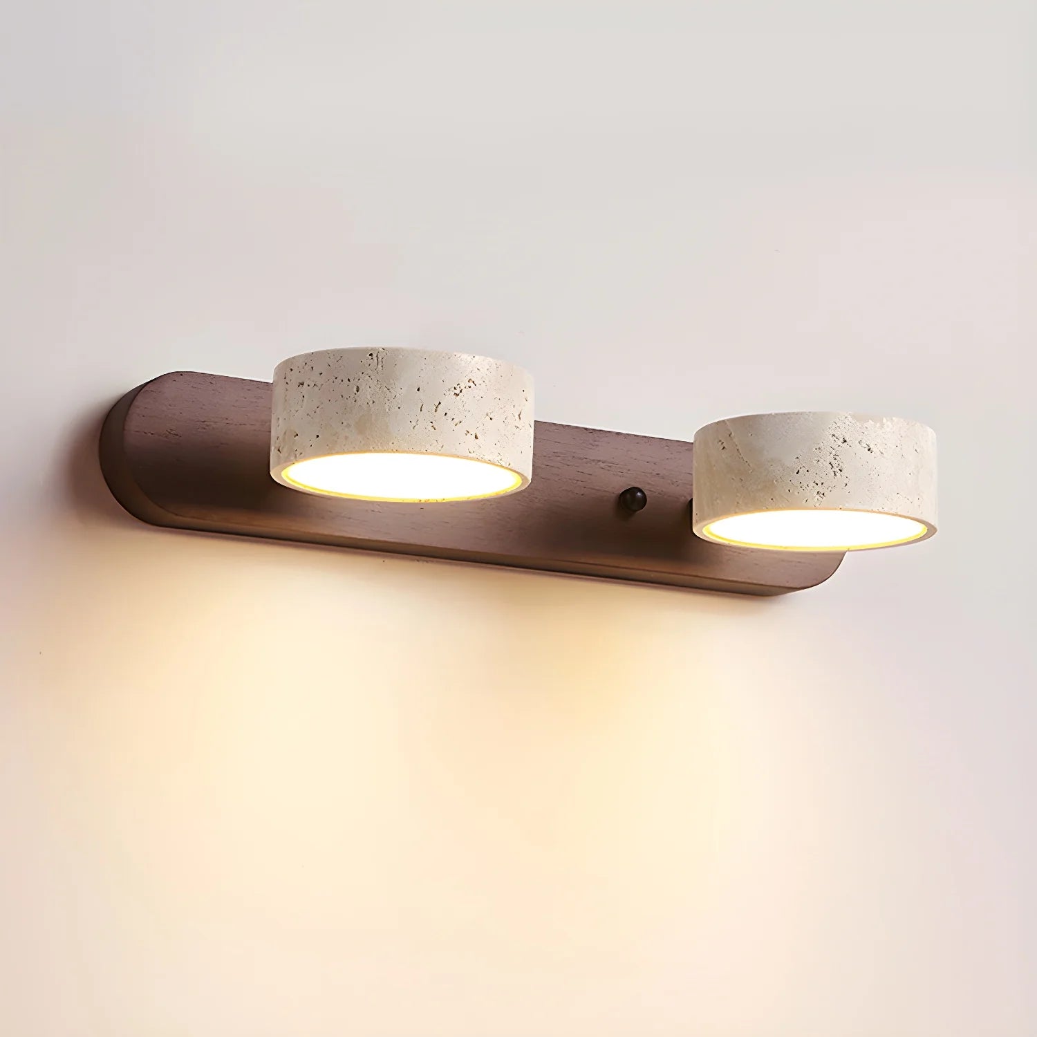 Helios Travertine Duo Wall Light