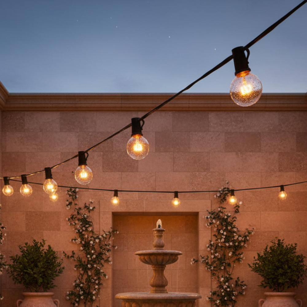 Fiesta Solar LED Globe String Lights