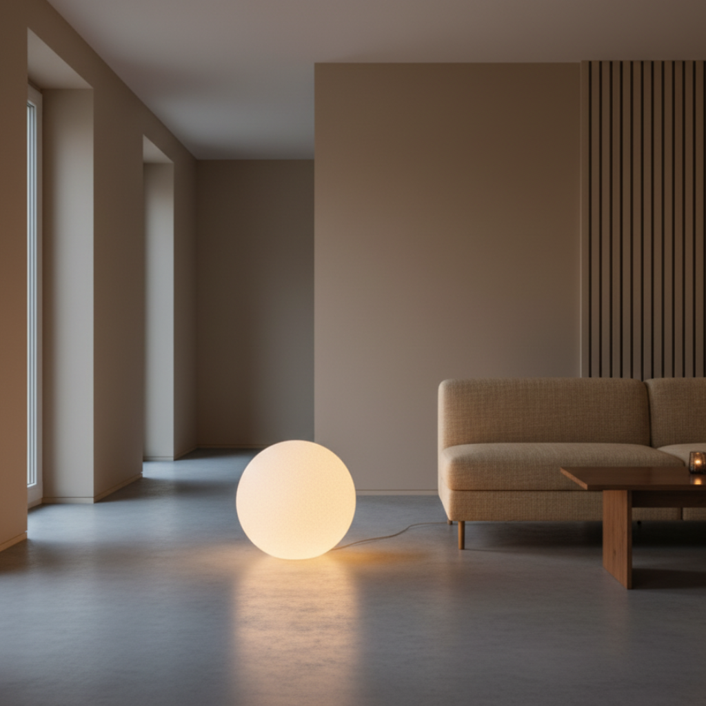 Selene Resin Globe Floor Lamp