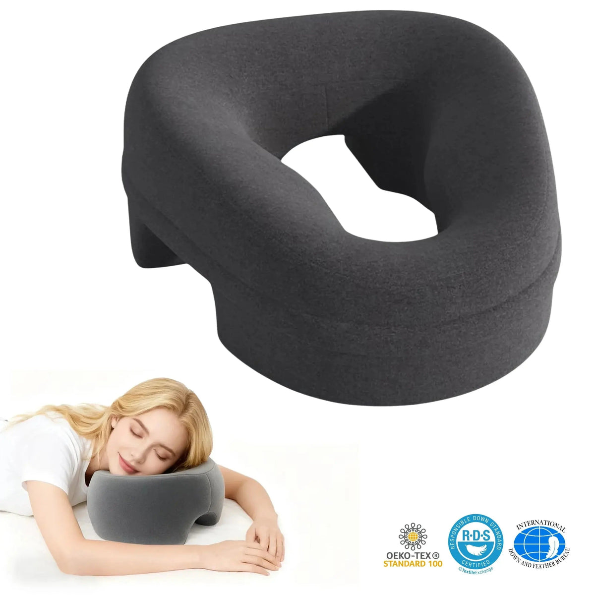 Face Down Pillow for Recovery with Memory Foam Support