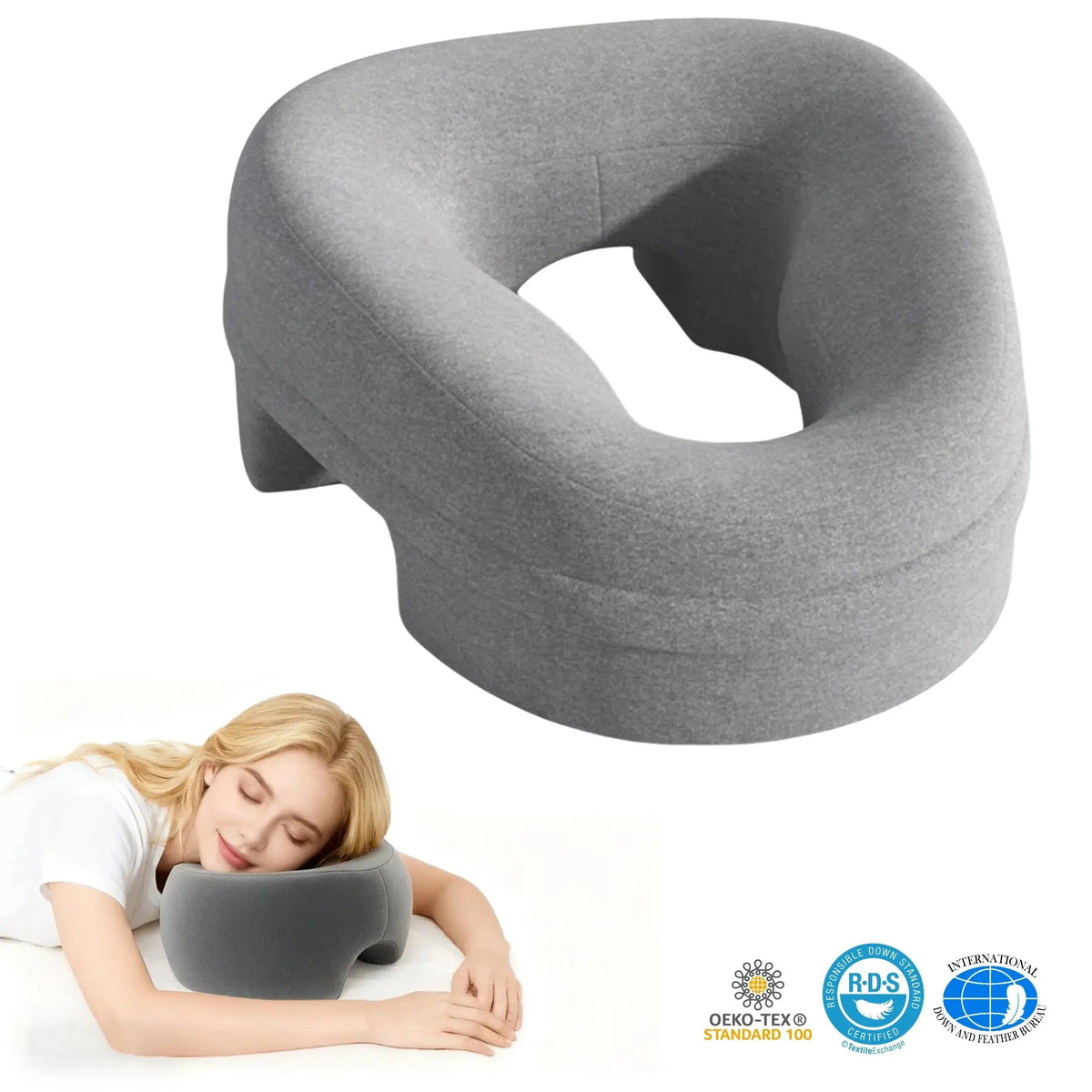 Face Down Pillow for Recovery with Memory Foam Support