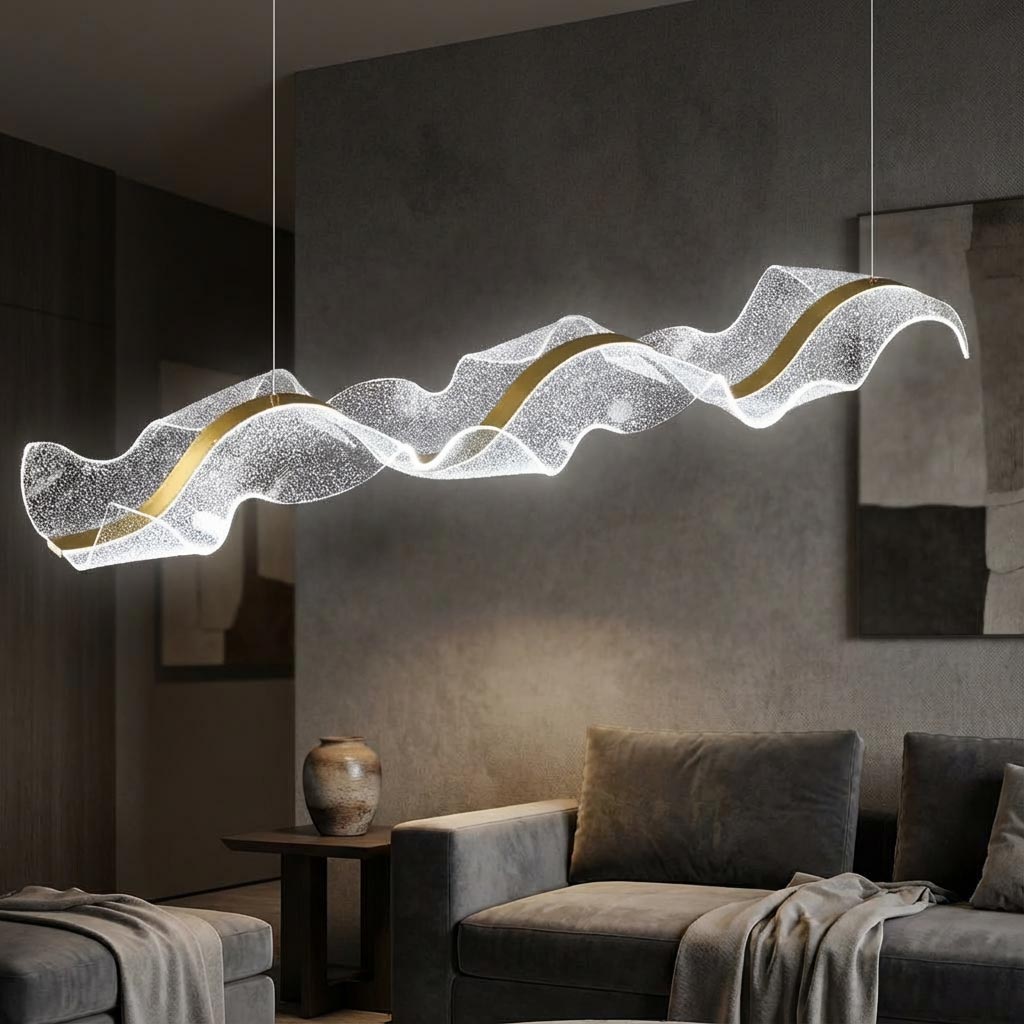Ribbon Acrylic Chandelier