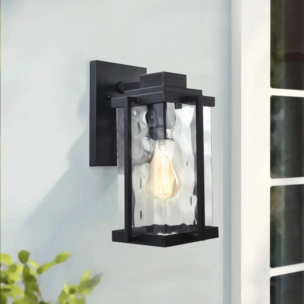 Quadra Square Glass Outdoor Wall Lamp