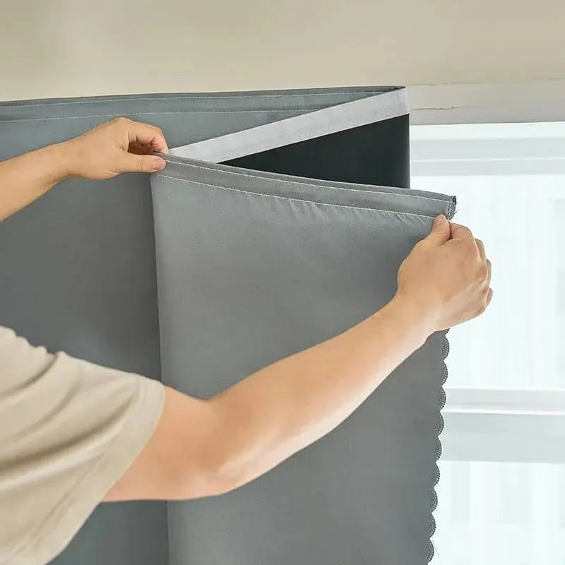 Self-Adhesive Blackout Curtain for Rentals with No Drilling