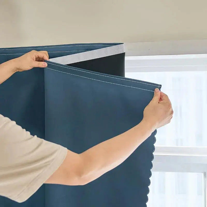 Self-Adhesive Blackout Curtain for Rentals with No Drilling