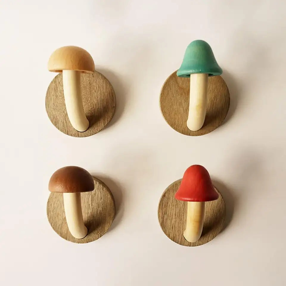 Sprout Mushroom Wall Hook Set