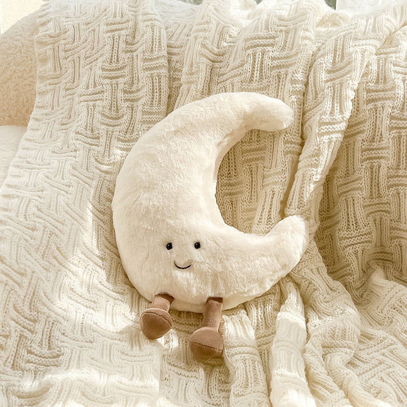 Velmora Sun & Moon Velvet Throw Pillow for Bedrooms