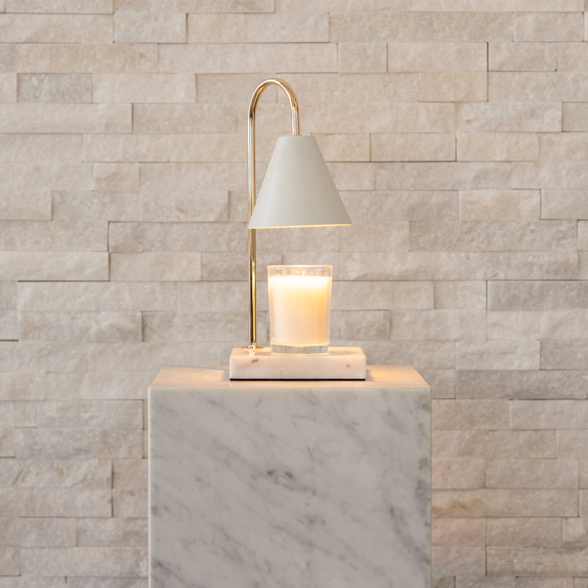 Cygnet Gooseneck Candle Warmer Lamp with Marble Base