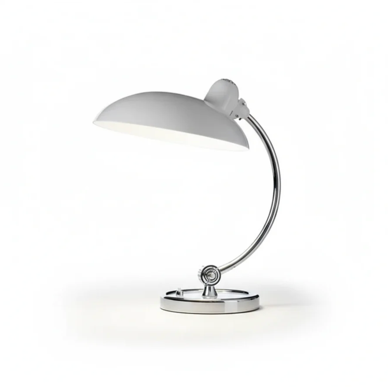 Drovane Bauhaus Pivoting Dome Table Light, Chrome
