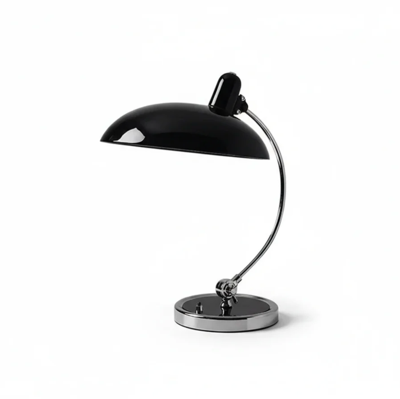 Drovane Bauhaus Pivoting Dome Table Light, Chrome