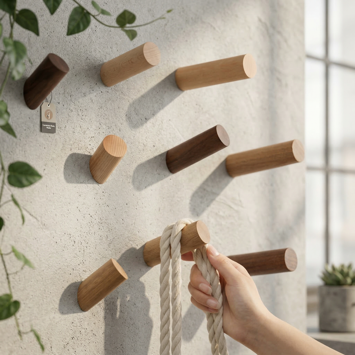 Shard Angular Wood Wall Hook