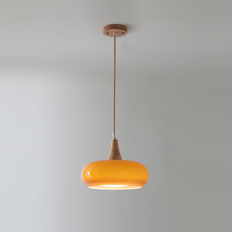 Dusk Glass & Wood Scandi Pendant Light