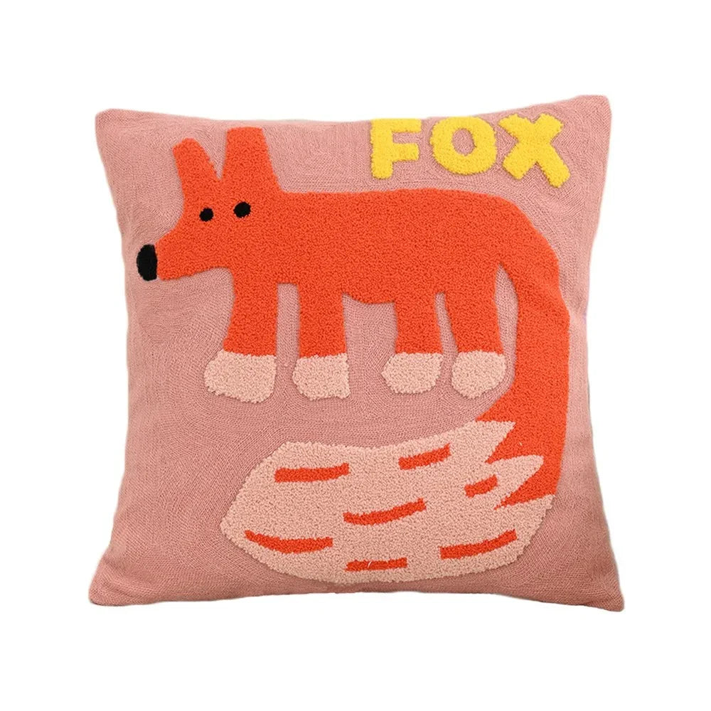 Fable Nordic Animal Embroidered Pillow Cover