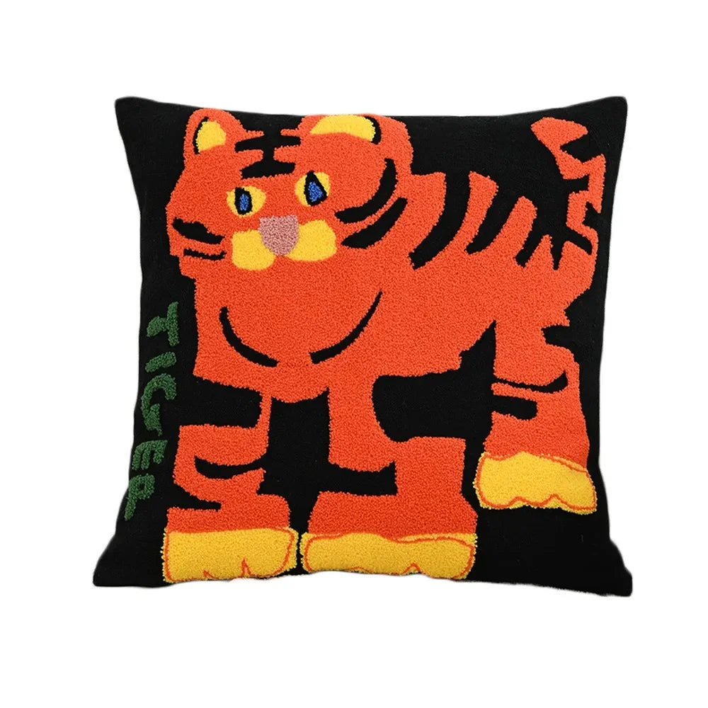 Fable Nordic Animal Embroidered Pillow Cover