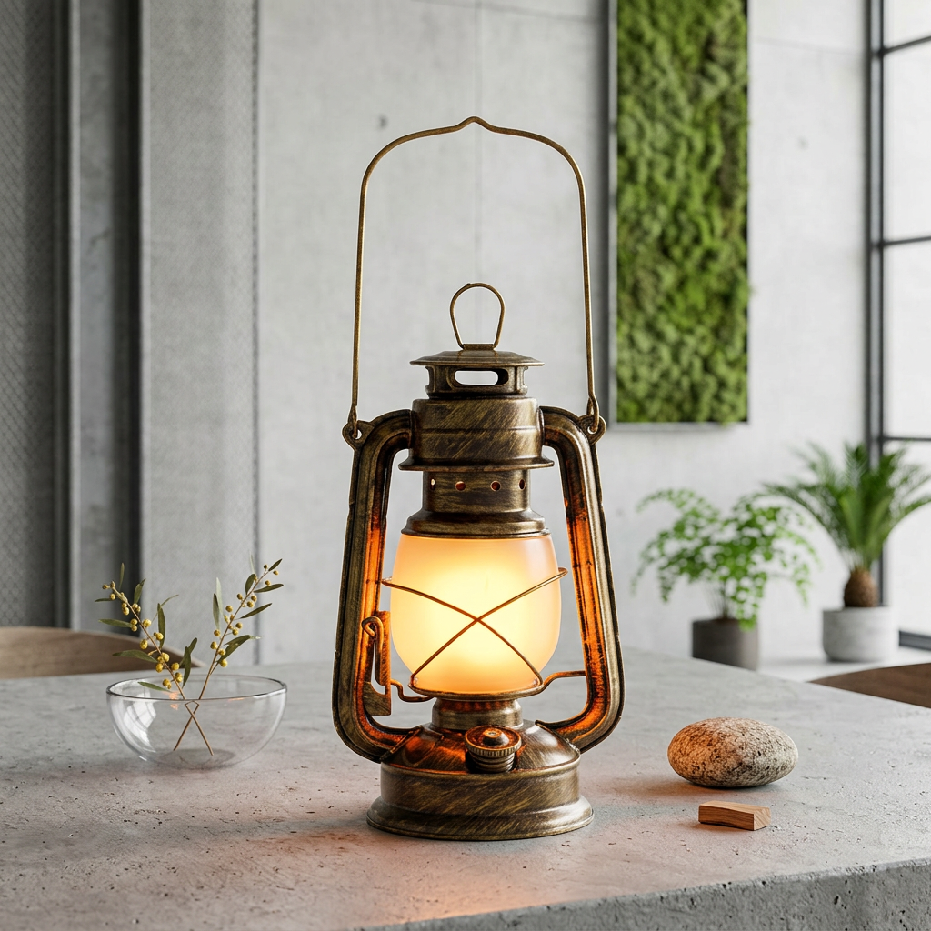 Kindle Retro Iron Lantern Lamp