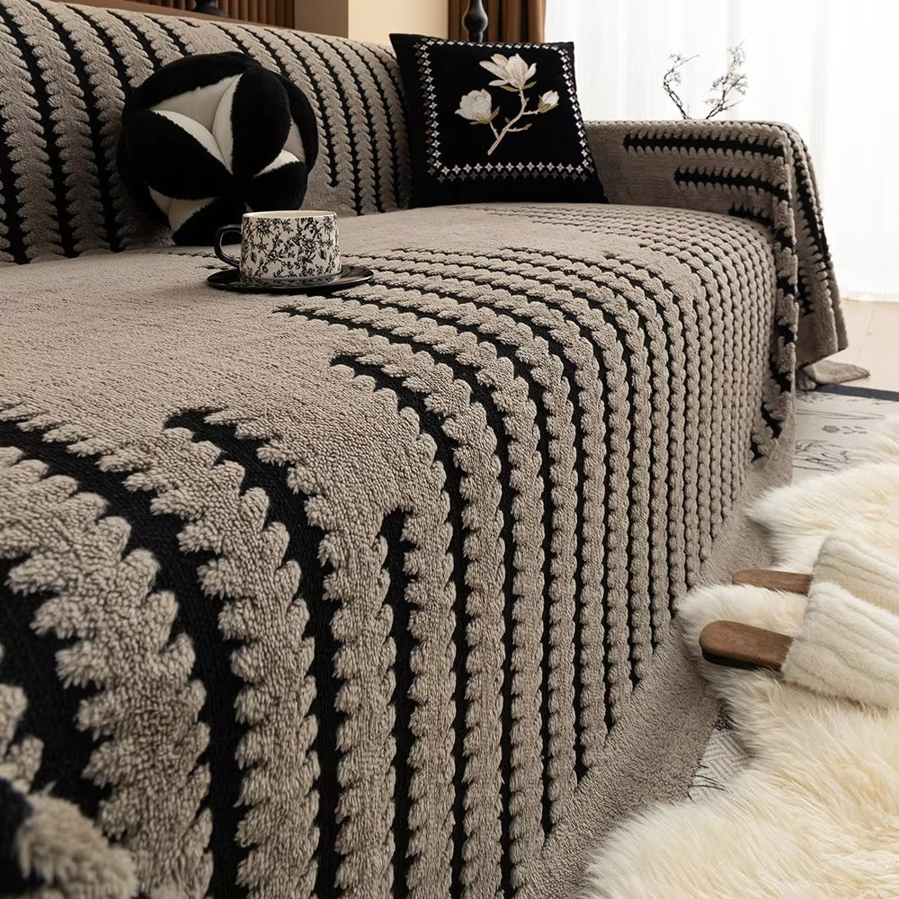 Reventa Tufted Velvet Couch Throw, Pet-Friendly