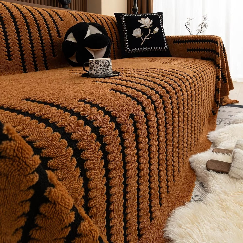 Reventa Tufted Velvet Couch Throw, Pet-Friendly