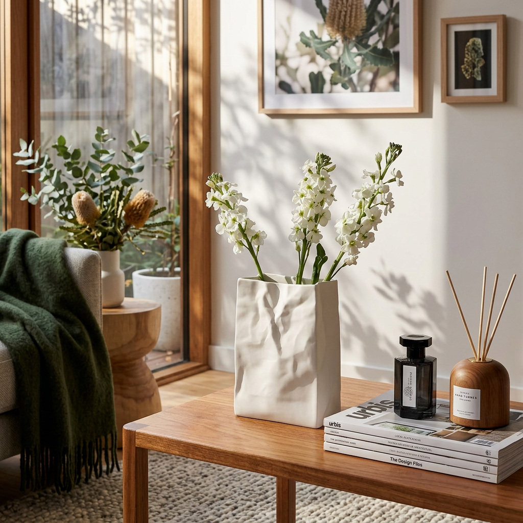 Formelle Crumpled-Paper Texture Ceramic Vase