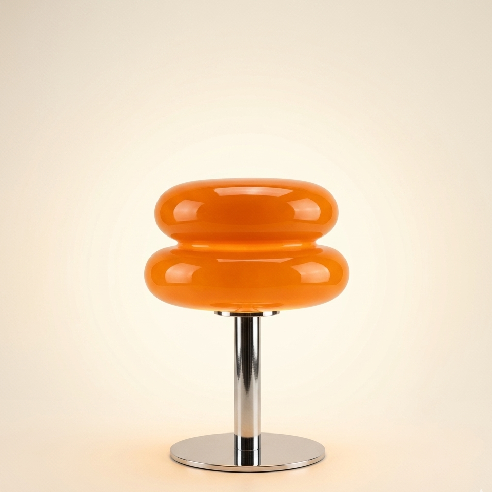 Luna Retro Glass Table Lamp
