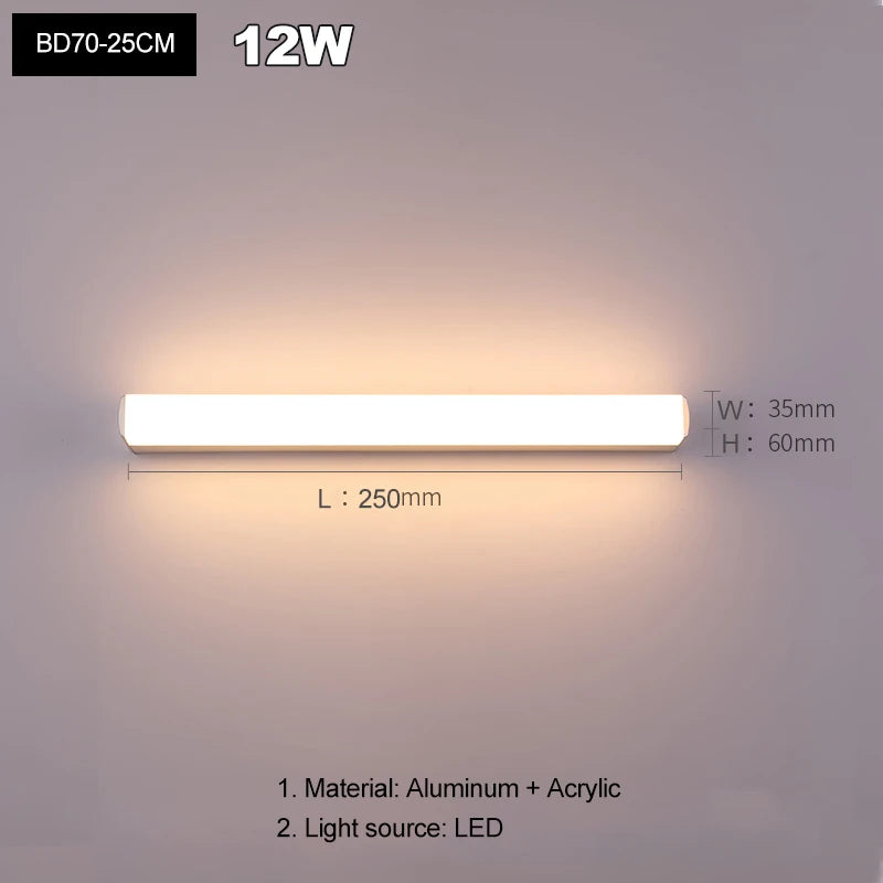 Orla LED Vanity Mirror Light for Bathroom with Acrylic Glow