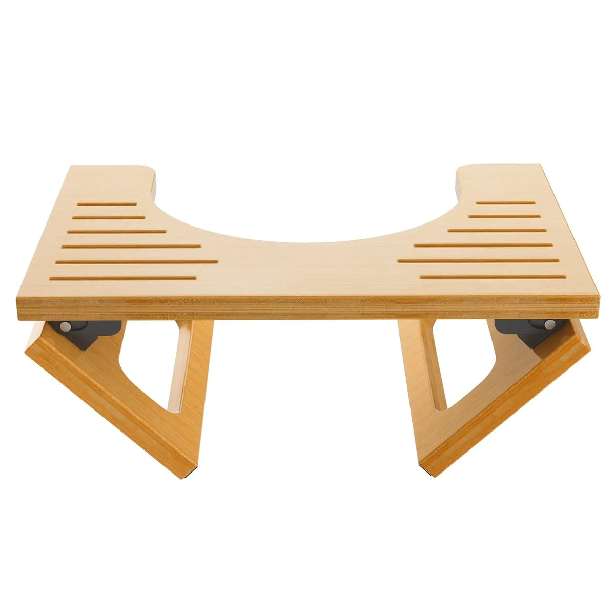 Bamboo Toilet Stool for Bathrooms with Foldable Design