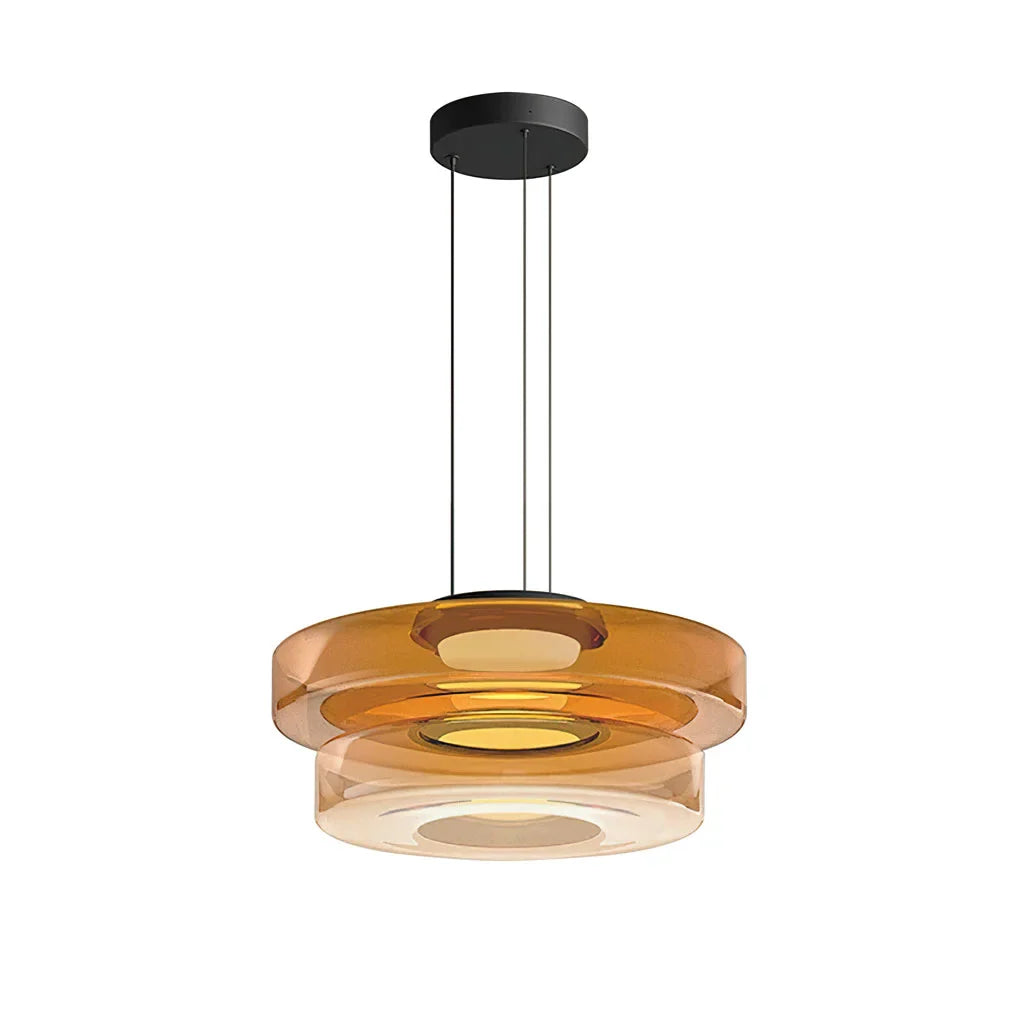 Glaucus Multi-Layer Glass Pendant Light amber 2 layer