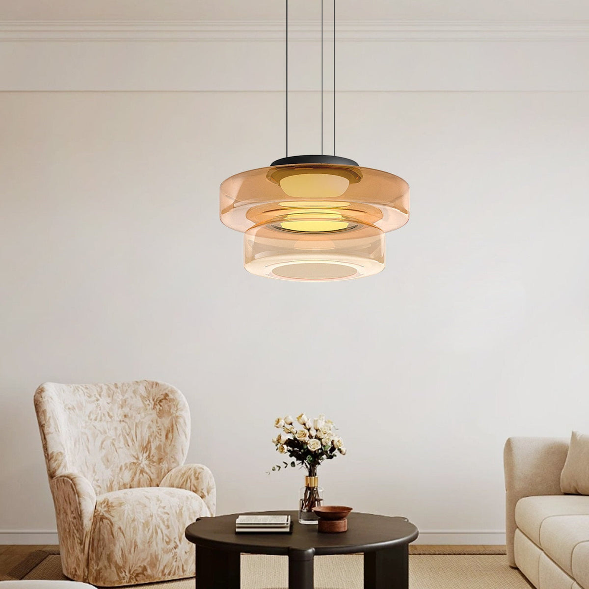 Glaucus Multi-Layer Glass Pendant Light detail 1