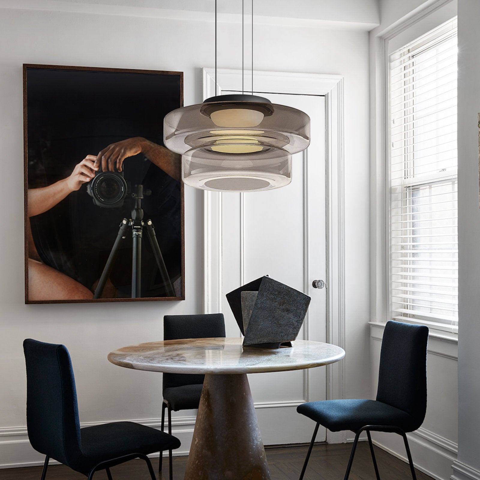 Glaucus Multi-Layer Glass Pendant Light detail 2