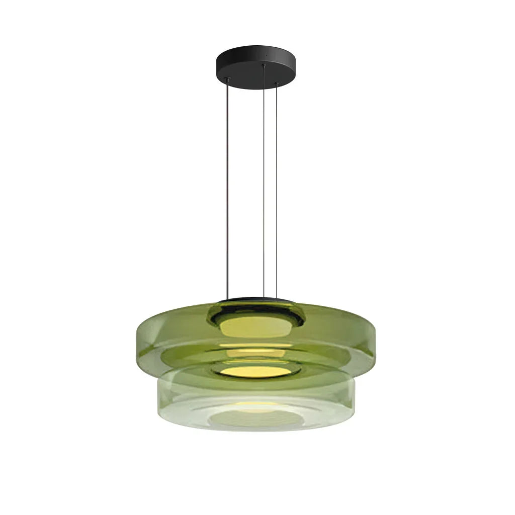 Glaucus Multi-Layer Glass Pendant Light green 2 layer