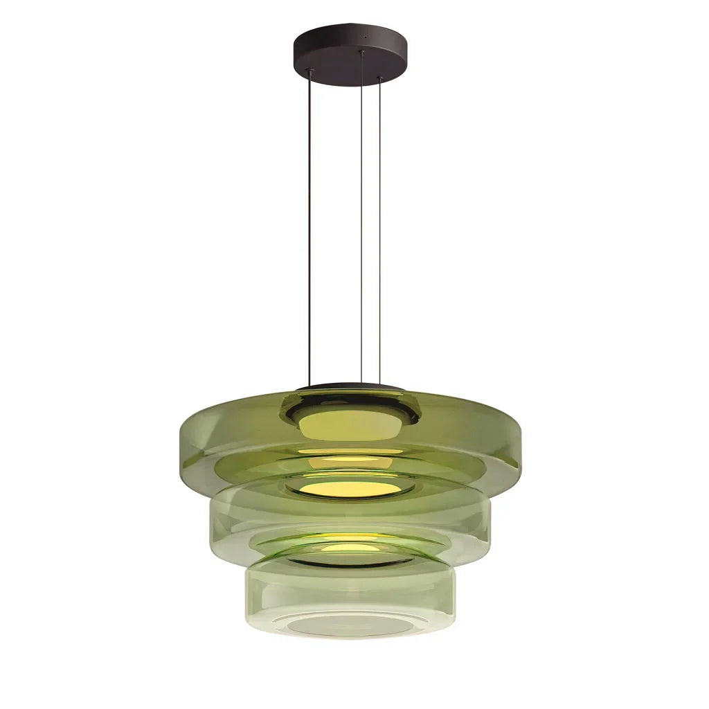 Glaucus Multi-Layer Glass Pendant Light green 3 layer