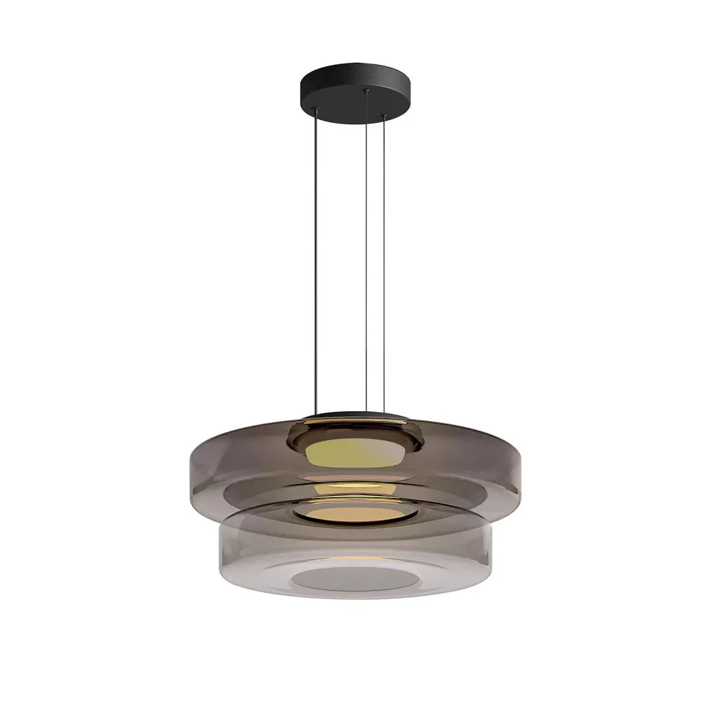 Glaucus Multi-Layer Glass Pendant Light grey 2 layer