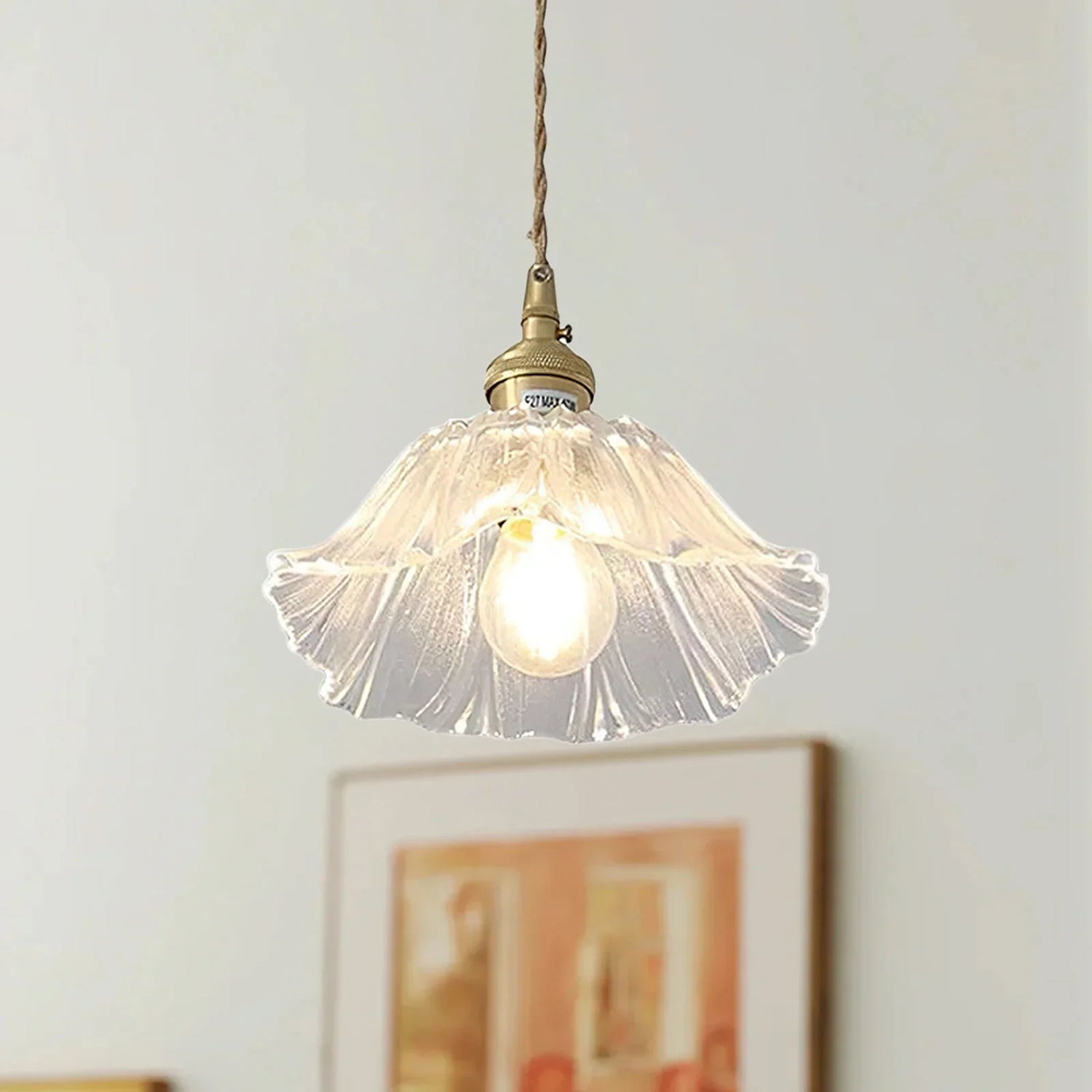 Blossom Lotus Retro Glass Pendant Light