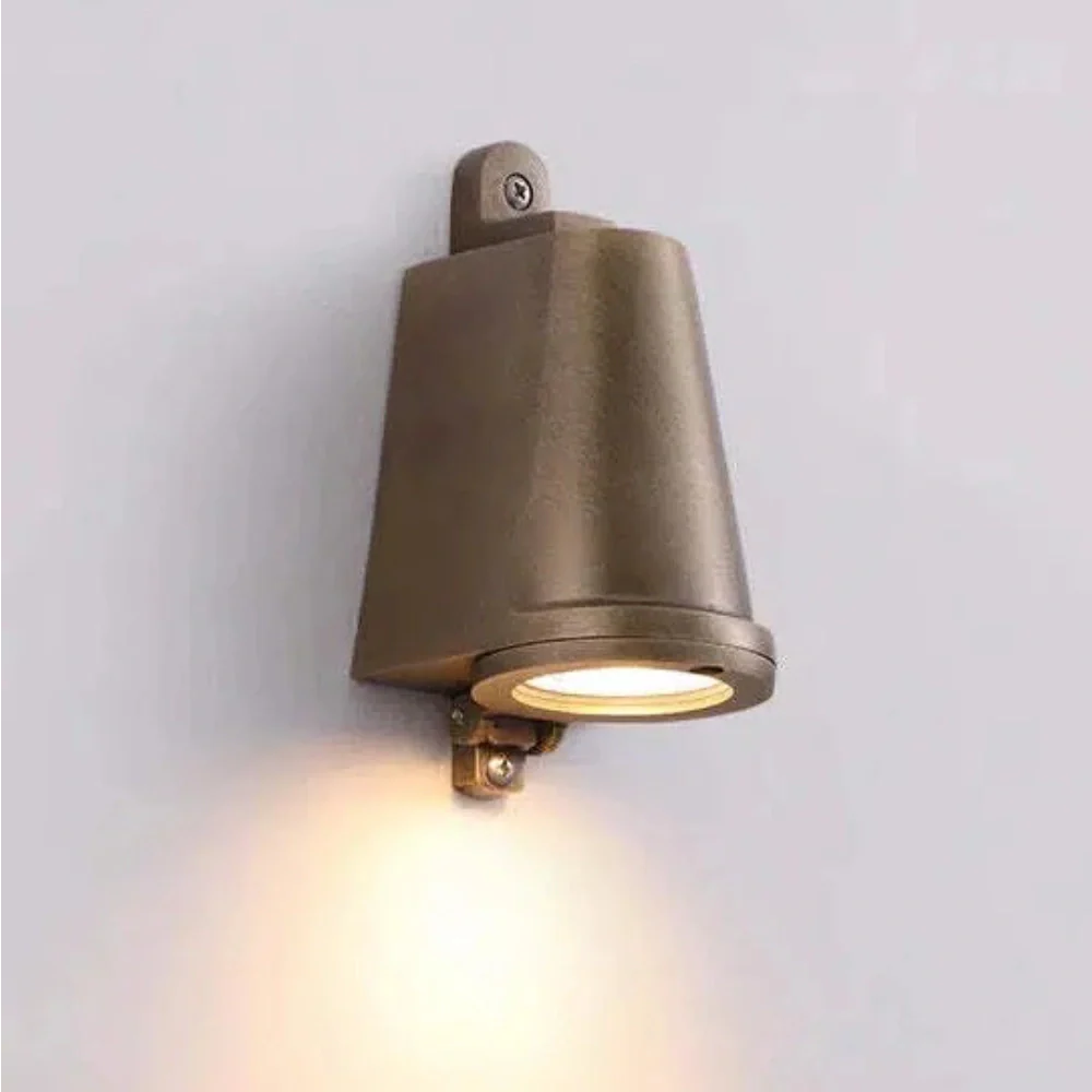 Aurelia Brass Minimalist Outdoor Wall Lamp
