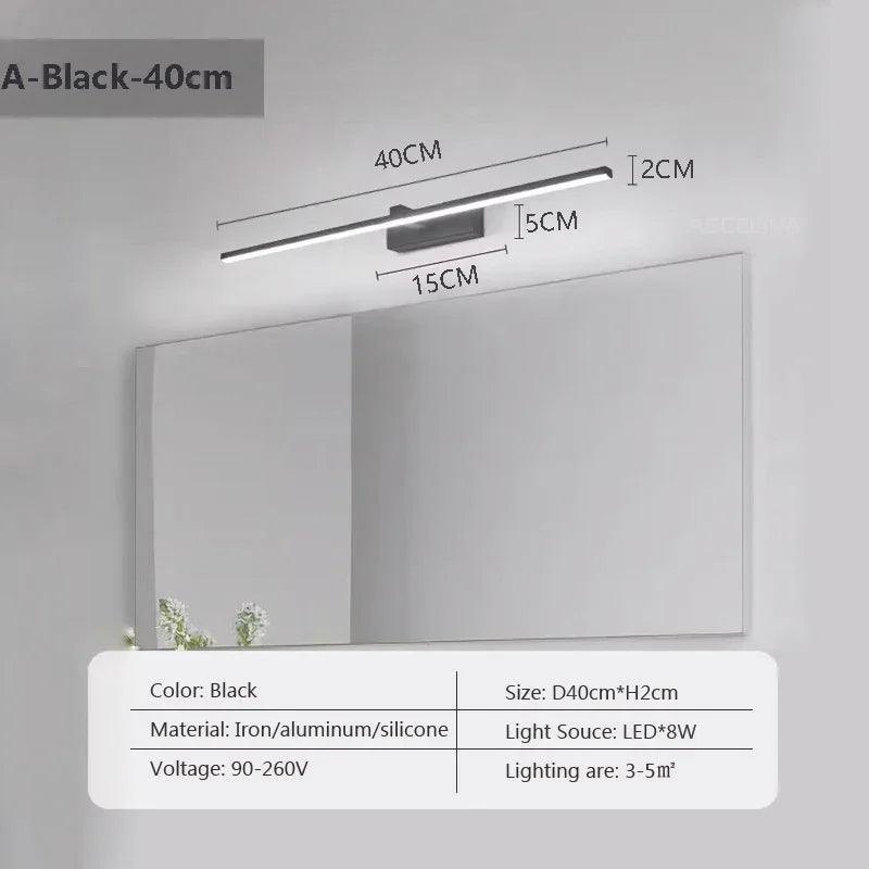 Linyra LED Vanity Light Bar for Bathroom with 100cm Option