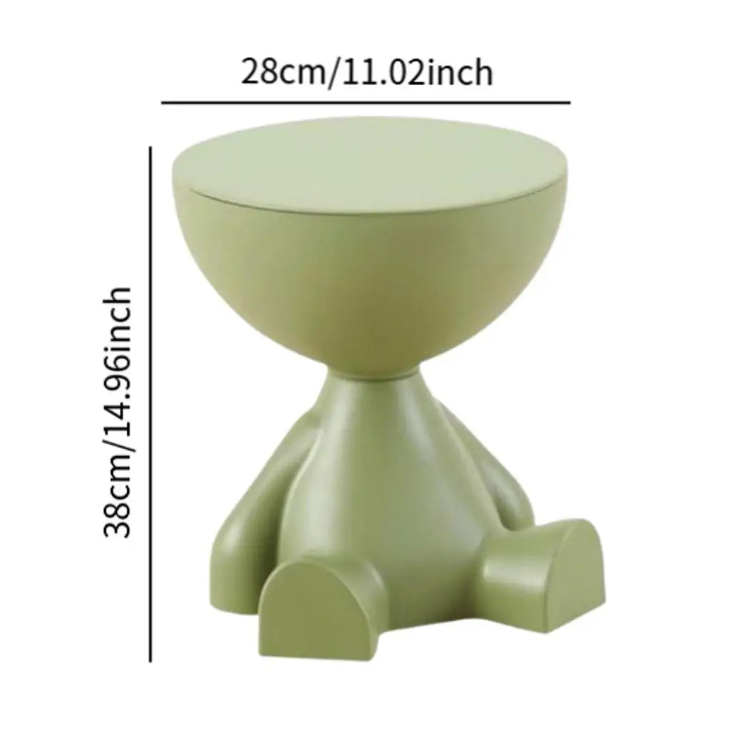 Bruno Bear Side Table for Small Spaces with Storage Lid