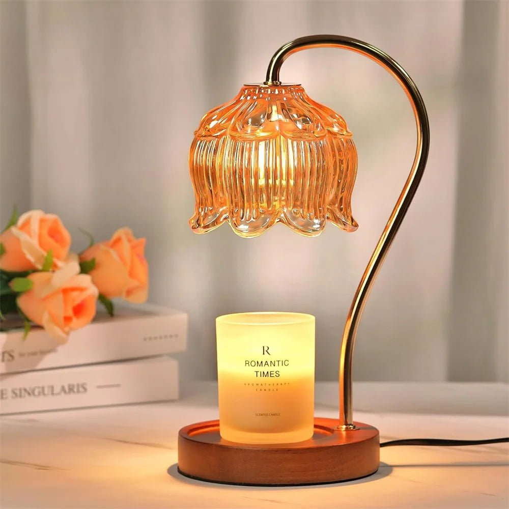 PetalGlow Candle Warmer Lamp for Cosy Nights with Dimmer