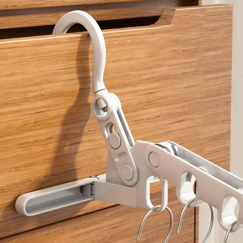Foldable Drying Rack for Travel with Adjustable Hooks