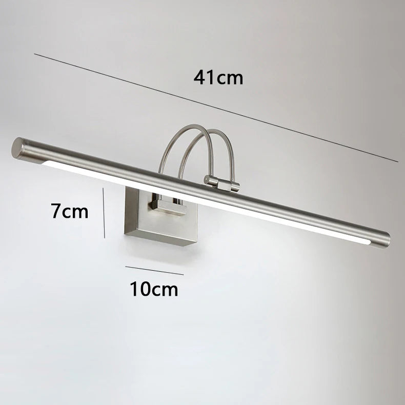Brisa Rotating LED Vanity Light for Mirror with Iron Frame