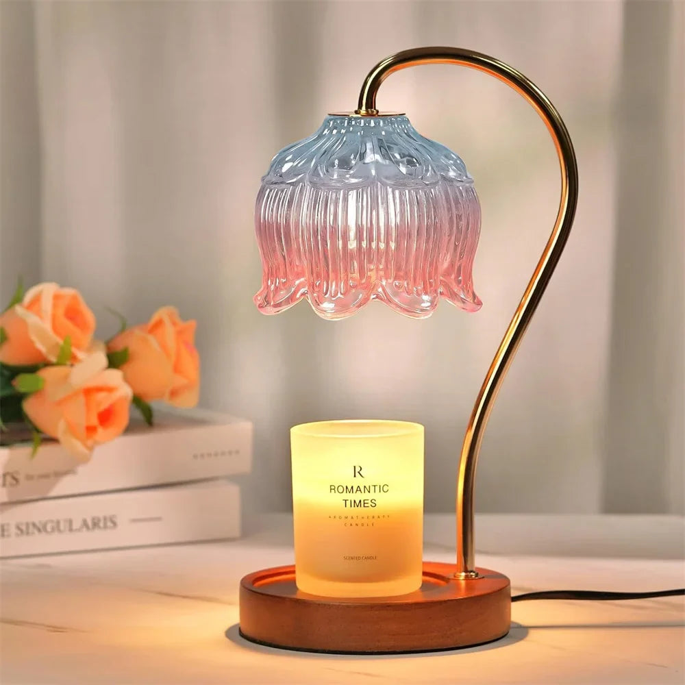 PetalGlow Candle Warmer Lamp for Cosy Nights with Dimmer
