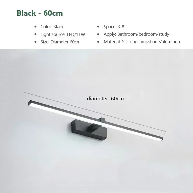 Solen Linear LED Vanity Sconce for Bathroom with Tri-Color