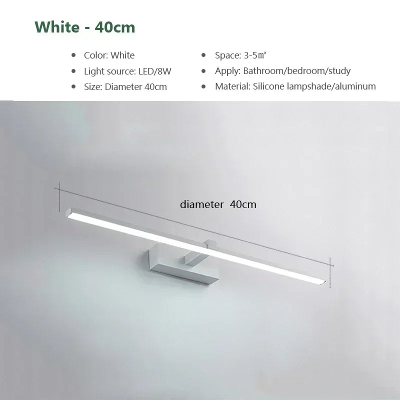 Solen Linear LED Vanity Sconce for Bathroom with Tri-Color
