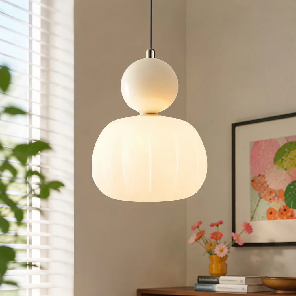 Elegant Cream Art Deco Pendant Light