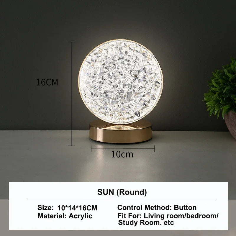 Stellora 3D Crystal LED Night Light for Bedside