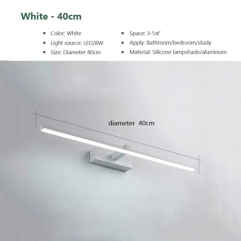 Flaro Flat LED Vanity Light for Bathroom with Tri-Color