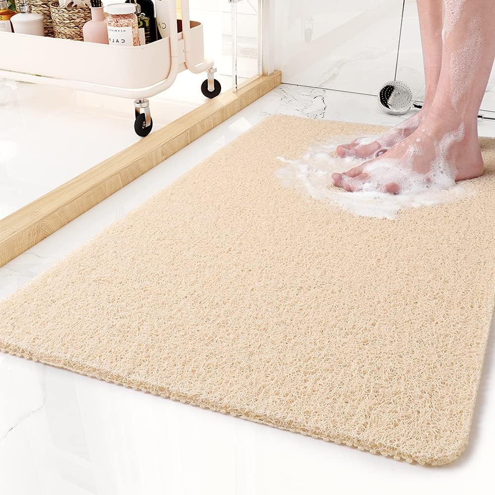 Vorrelle Loofah-Texture Non-Slip Shower Mat