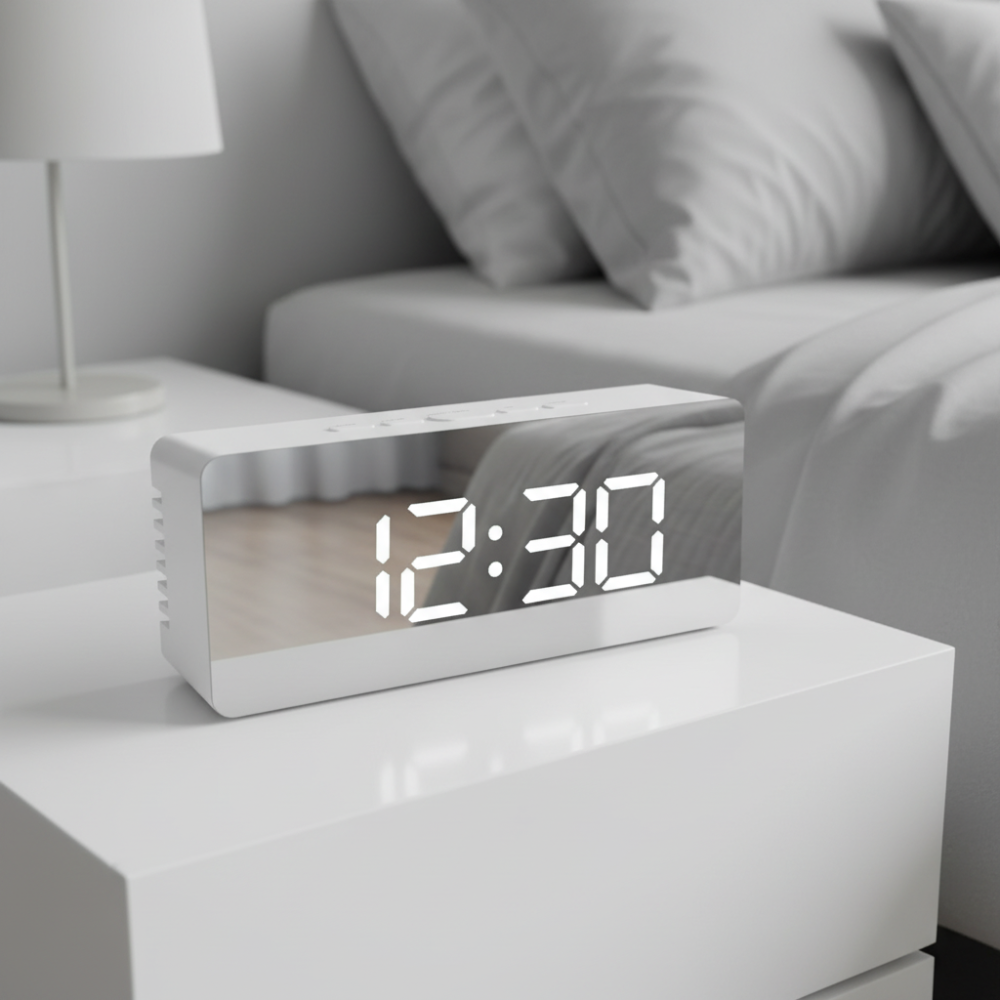 Vero LED Mirror Alarm Clock