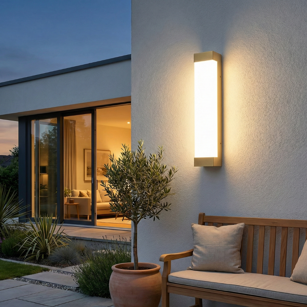 Crescent Acrylic Outdoor Wall Lantern