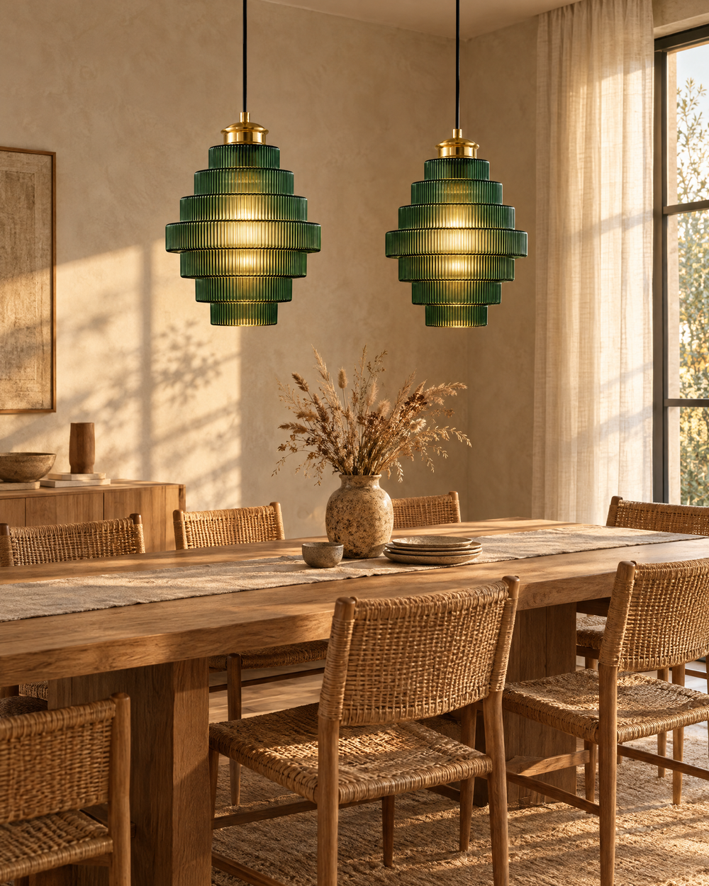 Two in Green above the dining table