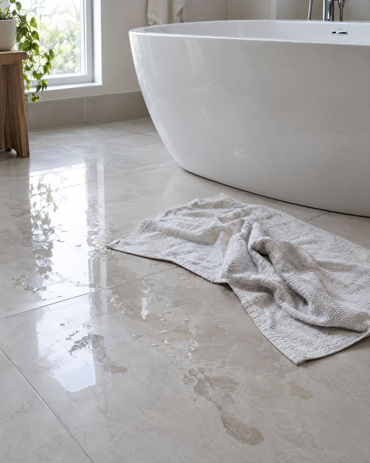 Puddles, slides and cold tile